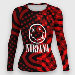 Рашгард женский Nirvana star pattern, цвет: 3D-принт