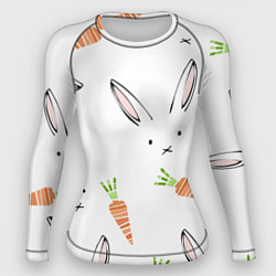 Рашгард женский Морковный зая, цвет: 3D-принт