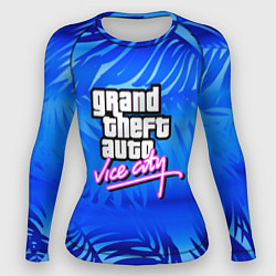 Рашгард женский GTA vice city тропики, цвет: 3D-принт