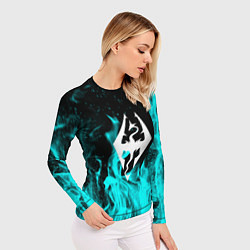 Рашгард женский The elder scrolls neon flame, цвет: 3D-принт — фото 2