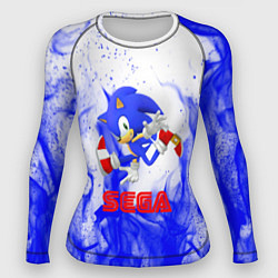 Рашгард женский Sonic flame blue, цвет: 3D-принт