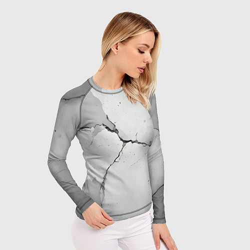 Женский рашгард Растрескавшийся бетон / 3D-принт – фото 3