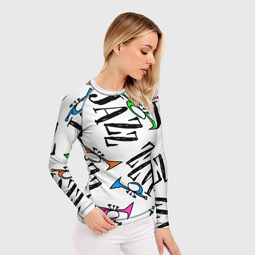 Женский рашгард Just jazz in color / 3D-принт – фото 3