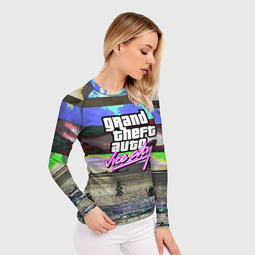 Женский рашгард Vice city glitch / 3D-принт – фото 3