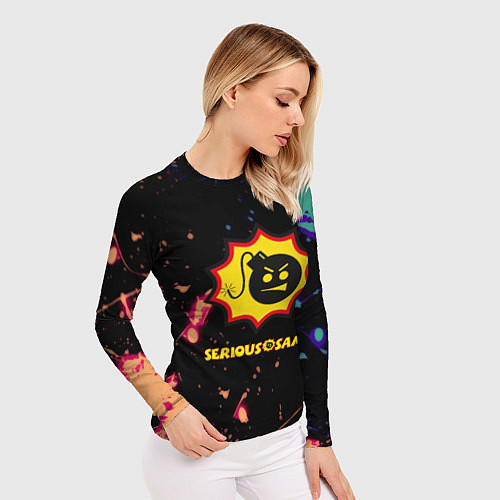 Женский рашгард Serious Sam краски текстура / 3D-принт – фото 3