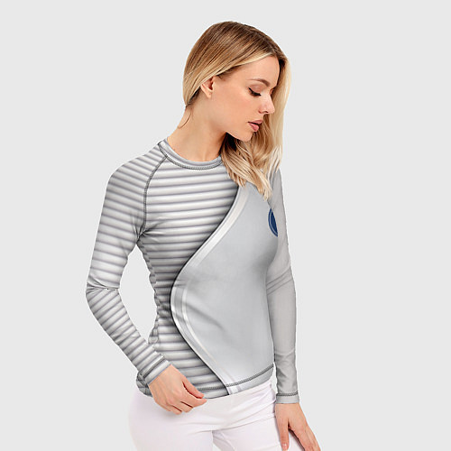 Женский рашгард Saab metal texture / 3D-принт – фото 3