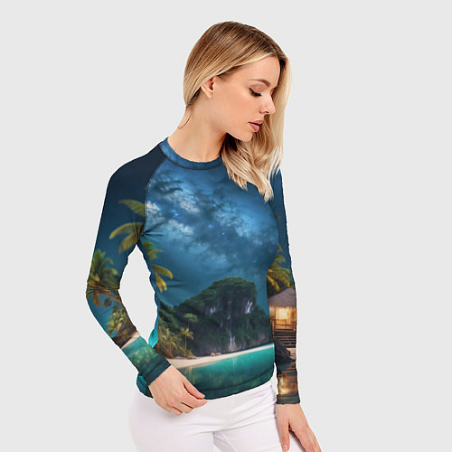 Женский рашгард Island beach / 3D-принт – фото 3