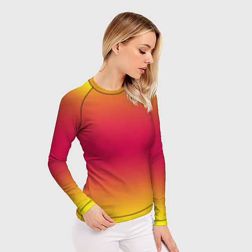 Женский рашгард Персиковый градинет / 3D-принт – фото 3