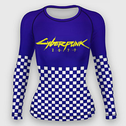 Рашгард женский Cyberpunk 2077 клетка, цвет: 3D-принт