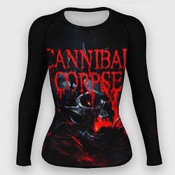 Рашгард женский Cannibal Corpse кровавый череп, цвет: 3D-принт