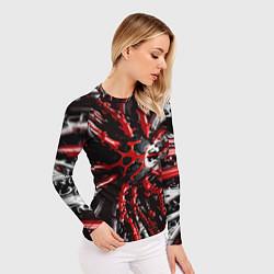 Рашгард женский Красно-белая инфекция, цвет: 3D-принт — фото 2