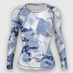 Рашгард женский Альпийский камуфляж, цвет: 3D-принт