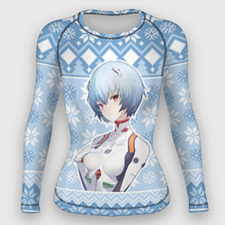 Женский рашгард Rei christmas sweater Evangelion