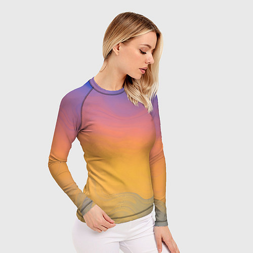 Женский рашгард Яркий градиент / 3D-принт – фото 3