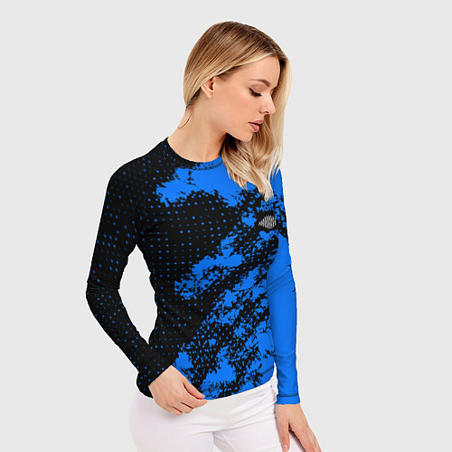 Женский рашгард Arctic Monkeys - Синий камуфляж / 3D-принт – фото 3