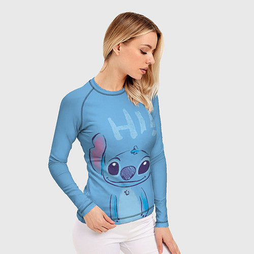 Женский рашгард Stitch says hi / 3D-принт – фото 3
