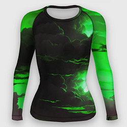 Рашгард женский Кислотный зелёный закат, цвет: 3D-принт