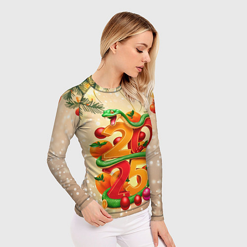 Женский рашгард Веселая змея 2025 / 3D-принт – фото 3