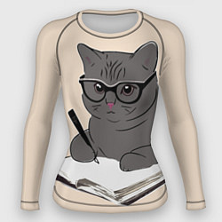 Рашгард женский Психолог кот, цвет: 3D-принт