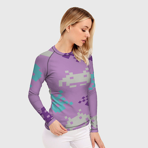Женский рашгард Пиксели / 3D-принт – фото 3