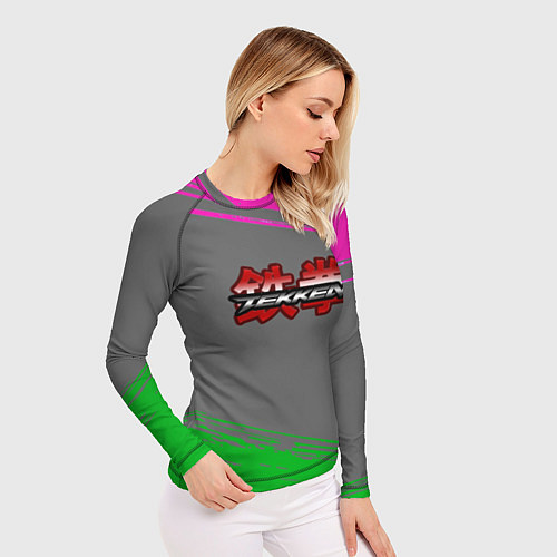 Женский рашгард Tekken краски неоновые / 3D-принт – фото 3