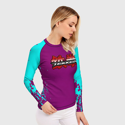 Женский рашгард Tekken краски неон / 3D-принт – фото 3