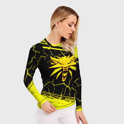 Рашгард женский Ведьмак трещины текстура, цвет: 3D-принт — фото 2