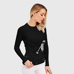 Рашгард женский Космонавт и звезды, цвет: 3D-принт — фото 2