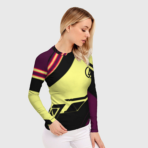 Женский рашгард Linkin park geometry steel / 3D-принт – фото 3