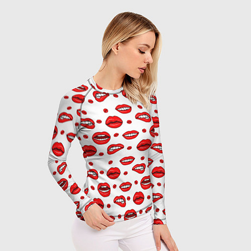 Женский рашгард Губной паттерн / 3D-принт – фото 3