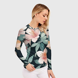 Рашгард женский Цветочный паттерн, цвет: 3D-принт — фото 2