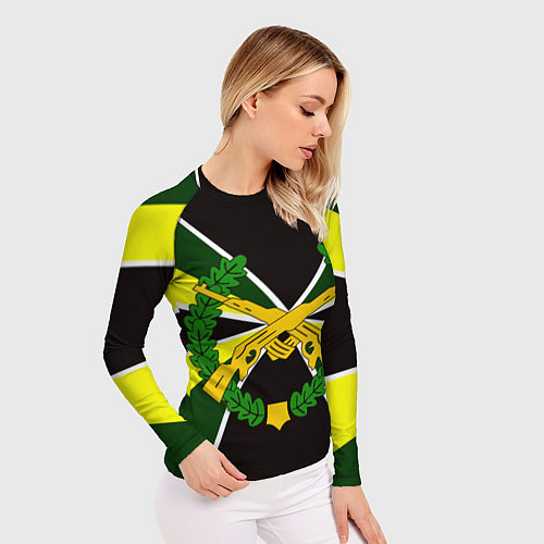 Женский рашгард Мотострелковые войска: лавры / 3D-принт – фото 3