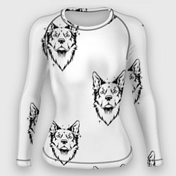 Рашгард женский Голова собаки, цвет: 3D-принт
