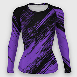 Рашгард женский The color is purple and black, цвет: 3D-принт
