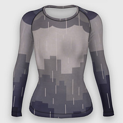 Рашгард женский Вечерний дождь, цвет: 3D-принт