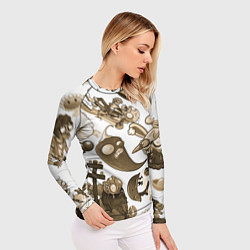 Рашгард женский Растения против зомби в бежевых тонах, цвет: 3D-принт — фото 2