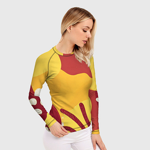 Женский рашгард Жаркий африканский паттерн / 3D-принт – фото 3