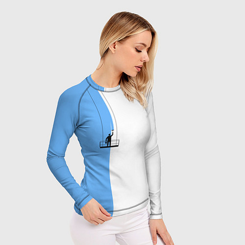 Женский рашгард Моляр красит стену / 3D-принт – фото 3