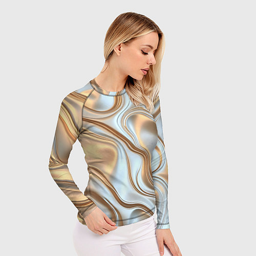 Женский рашгард Жидкое белое золото / 3D-принт – фото 3