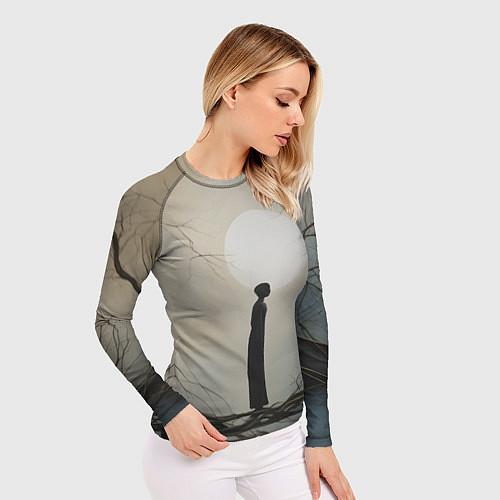 Женский рашгард Минималистичный сюрреализм / 3D-принт – фото 3