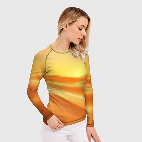 Женский рашгард Золотые пески / 3D-принт – фото 3