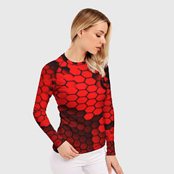 Рашгард женский BMW карбоновая абстракция, цвет: 3D-принт — фото 2