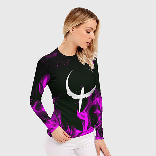 Женский рашгард Quake fire neon / 3D-принт – фото 3