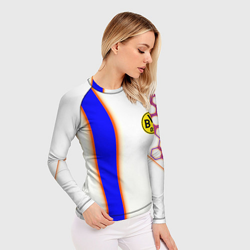 Женский рашгард Borussia geometry sport / 3D-принт – фото 3