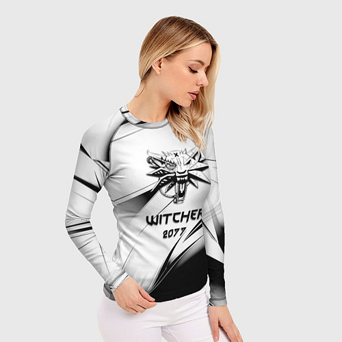 Женский рашгард Ведьмак stripes / 3D-принт – фото 3