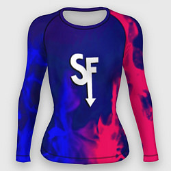 Рашгард женский Sally face neon flame, цвет: 3D-принт