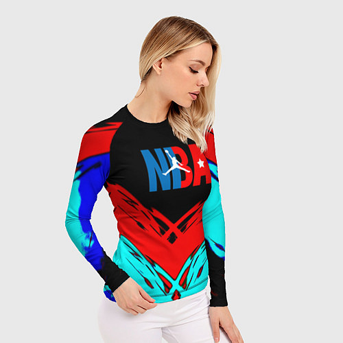 Женский рашгард NBA краски геометрия / 3D-принт – фото 3