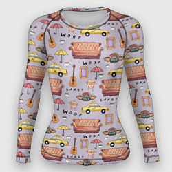 Рашгард женский Друзья - паттерн, цвет: 3D-принт