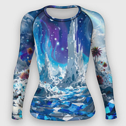 Рашгард женский Космический фантастический пейзаж, цвет: 3D-принт