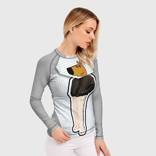 Женский рашгард Чиловый парень - свидетель мем / 3D-принт – фото 3